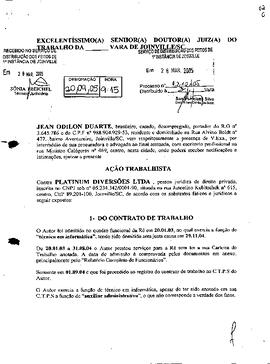 Processo nº 1212/2005 – 2ª VT de Joinville