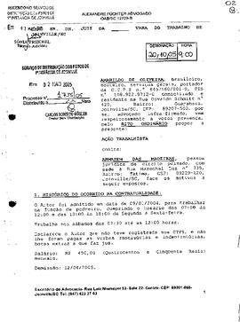 Processo nº 1735/2005 – 2ª VT de Joinville