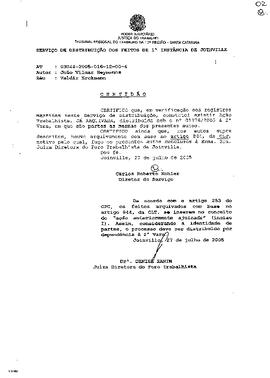 Processo nº 3044/2005 – 2ª VT de Joinville