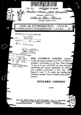 Processo nº 961/1997 – 1ª VT de Lages