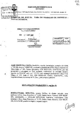 Processo nº 1882/2005 – 2ª VT de Joinville