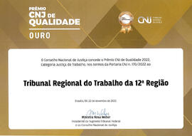 Prêmio CNJ de Qualidade – Categoria Ouro