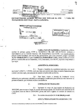 Processo nº 820/2005 – 2ª VT de Joinville