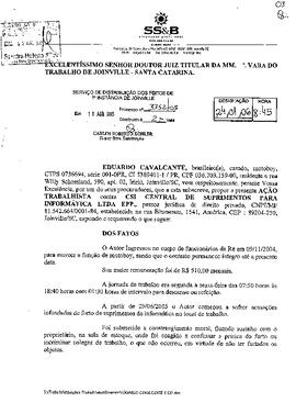 Processo nº 3325/2005 – 2ª VT de Joinville