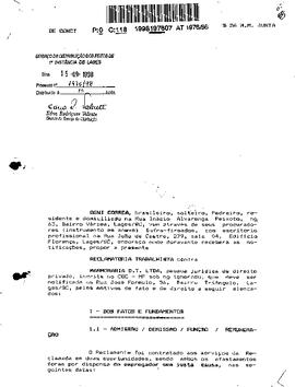Processo nº 1976/1998  – 1ª VT de Lages