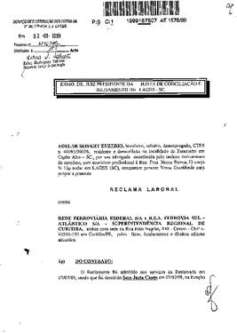 Processo nº 1576/1999  – 1ª VT de Lages