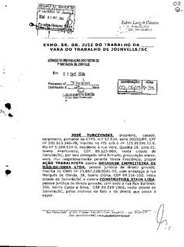 Processo nº 3708/2004 – 2ª VT de Joinville