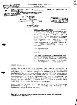 Processo nº 1884/2004 – 2ª VT de Joinville