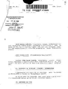 Processo nº 538/2000  – 1ª VT de Lages