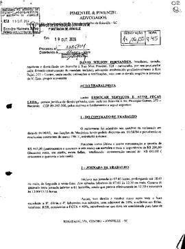 Processo nº 3885/2004 – 2ª VT de Joinville