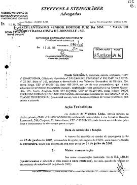 Processo nº 2814/2005 – 2ª VT de Joinville