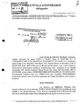 Processo nº 2744/2005 – 2ª VT de Joinville